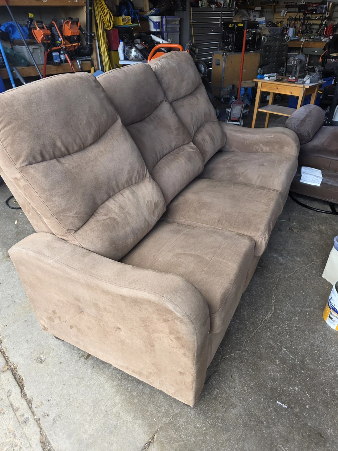 Brown Reclining Sofa - photo 2