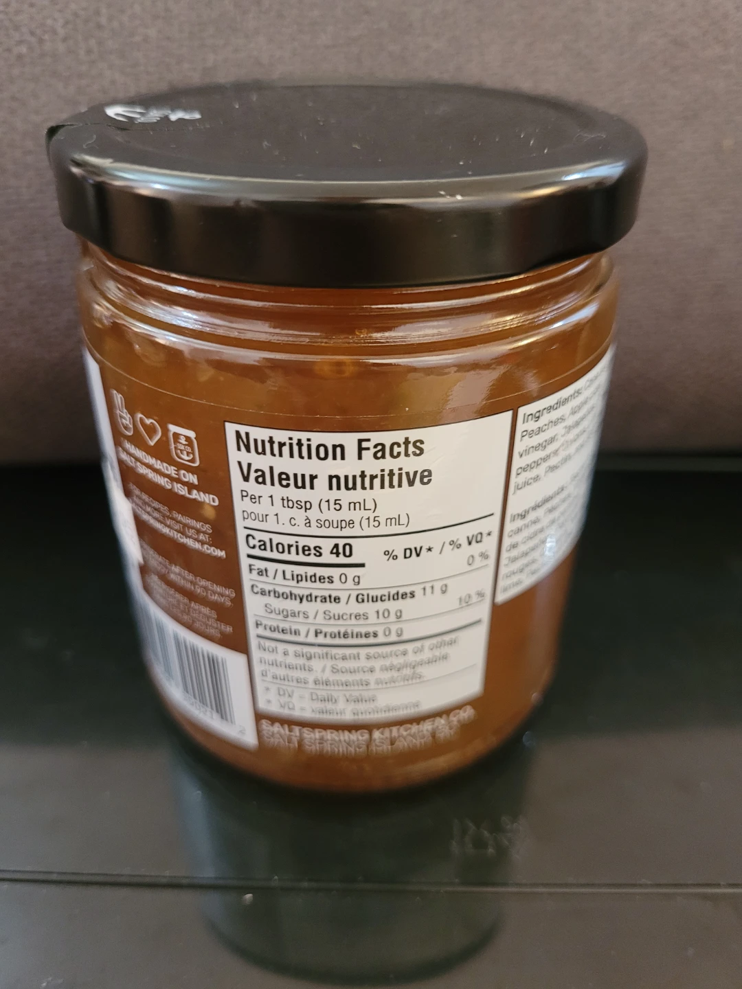Saltspring Kitchen Co. Peach & Pepper Spread - photo 2