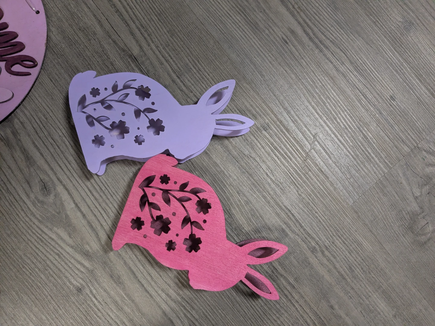 Set of 2 Easter Bunny Decorations