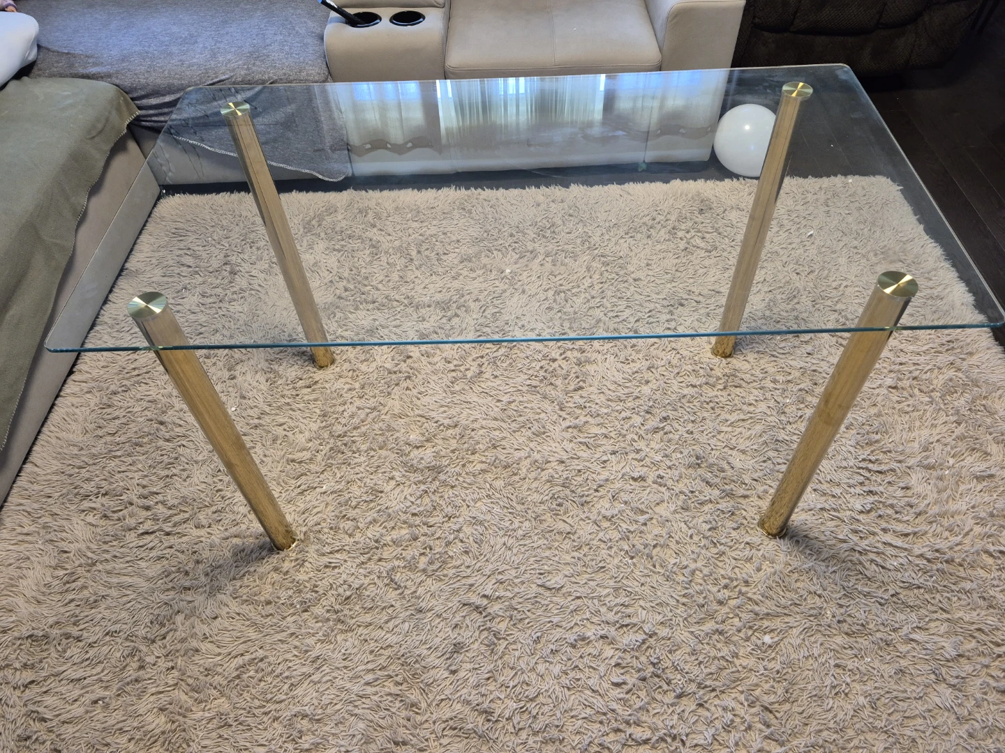 Glass Dining Table with Gold Legs - photo 5