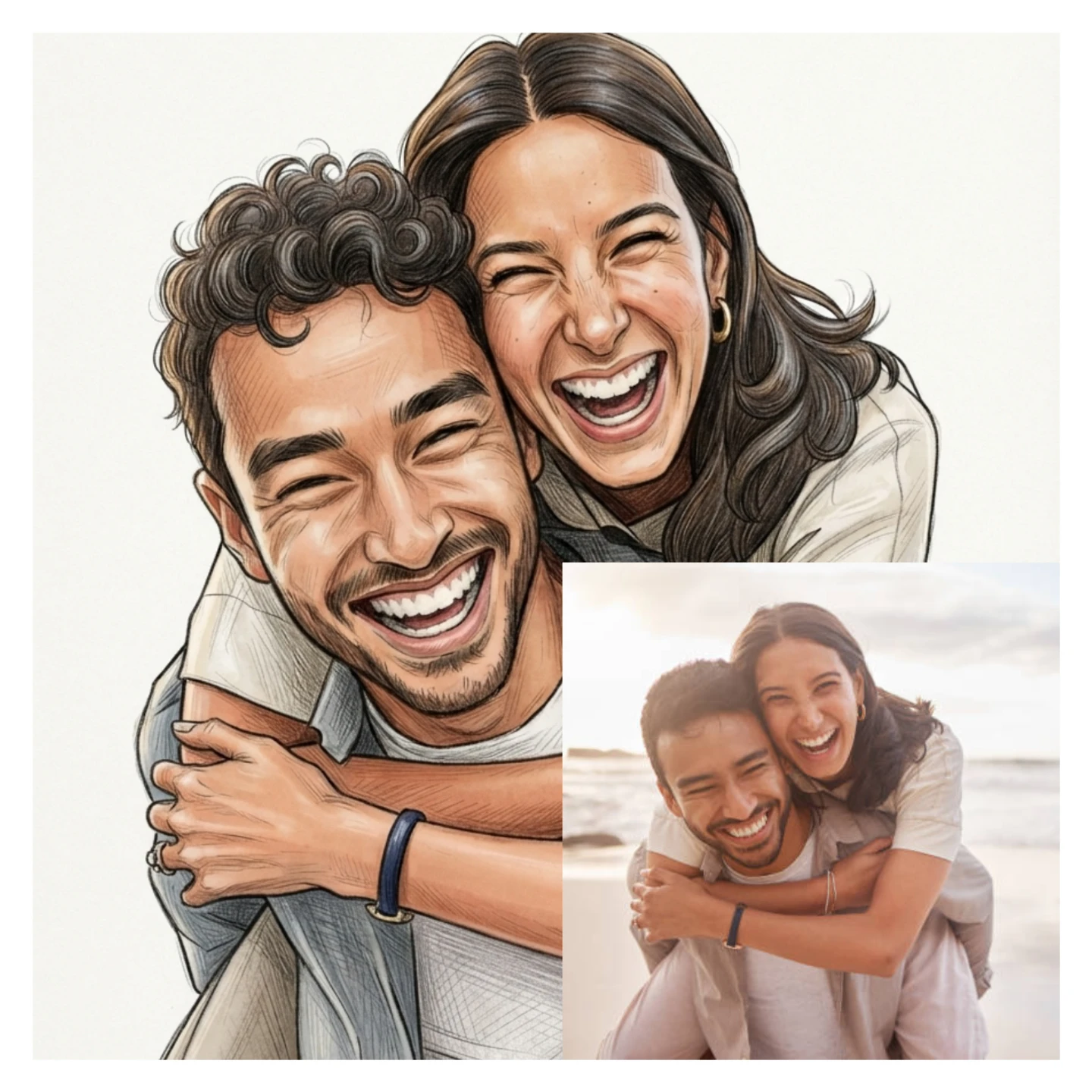 AI digital caricatures $5 per person or pet - photo 2