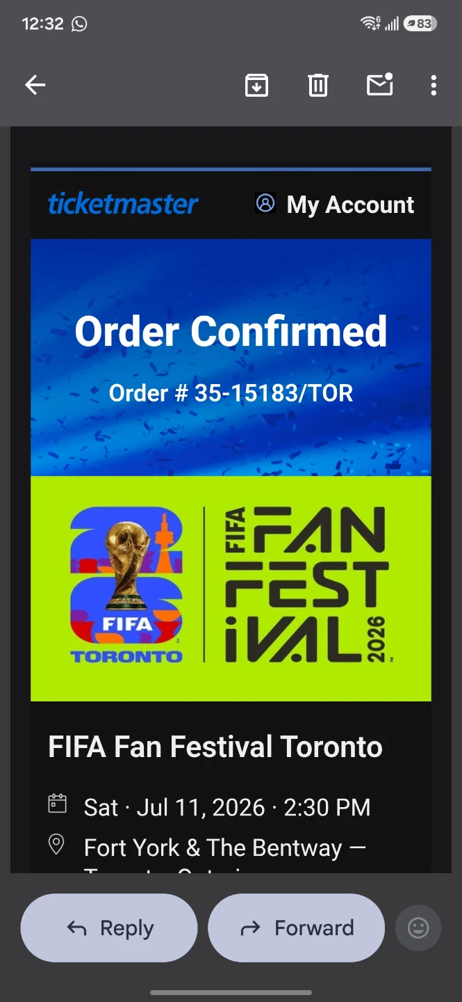 FIFA Fan Festival Toronto Ticket - July 11, 2026