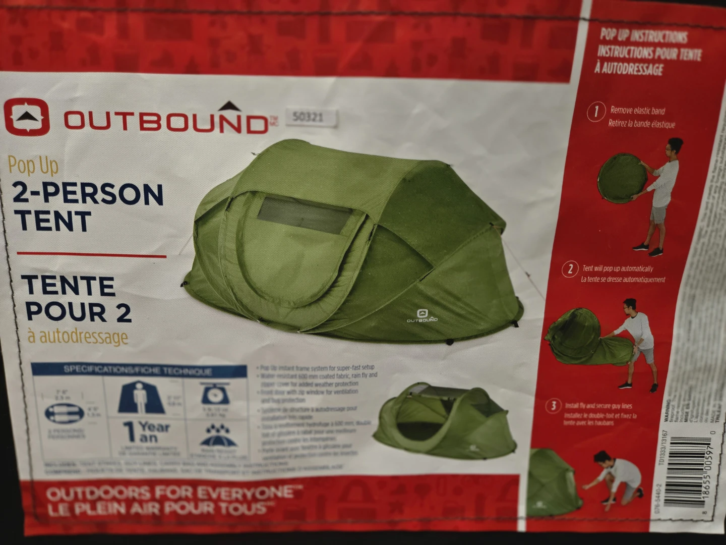 Outbound Pop Up 2-Person Tent - photo 2