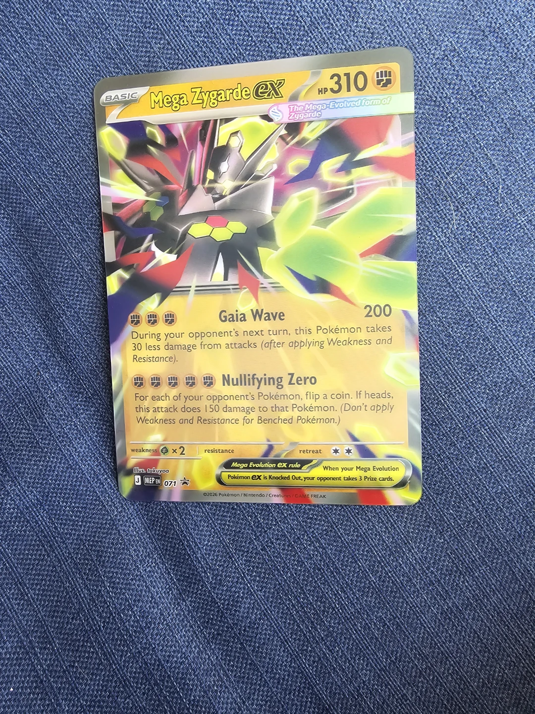 JUMBO Pokemon Card - Mega Zygarde EX CUSTOM MADE