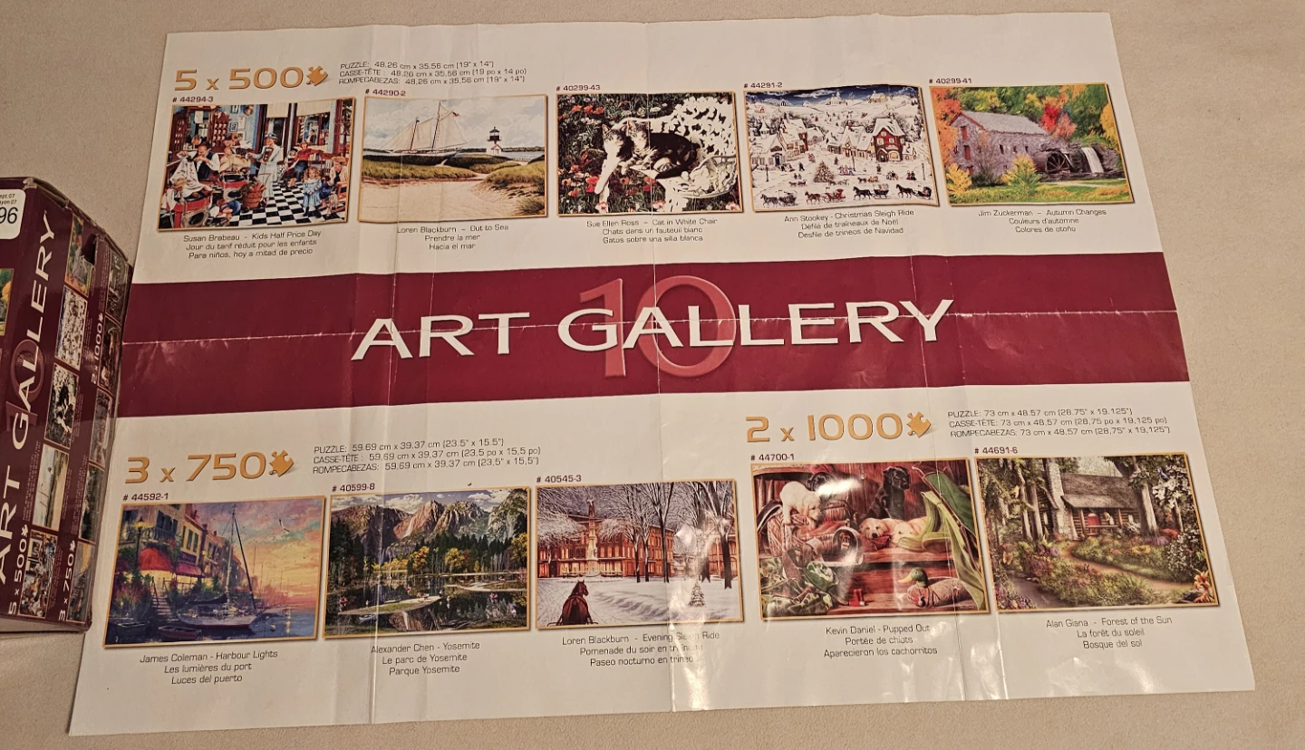 $3 for All Art Gallery 10 Deluxe Jigsaw Puzzles - photo 3