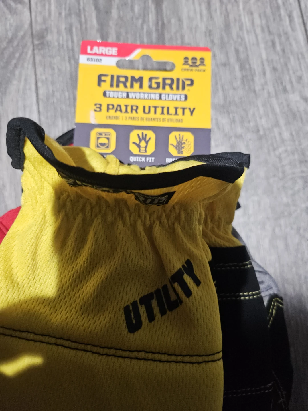 Firm Grip Tough Working Gloves - 3 Pair Pack - photo 3