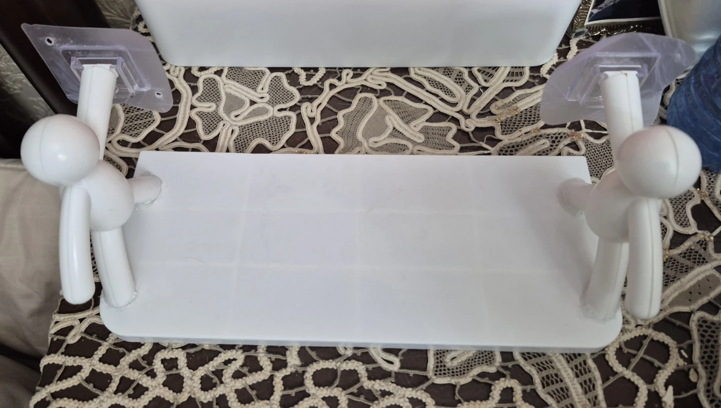 White Wall Shelf with Man-Shaped Supports - photo 4