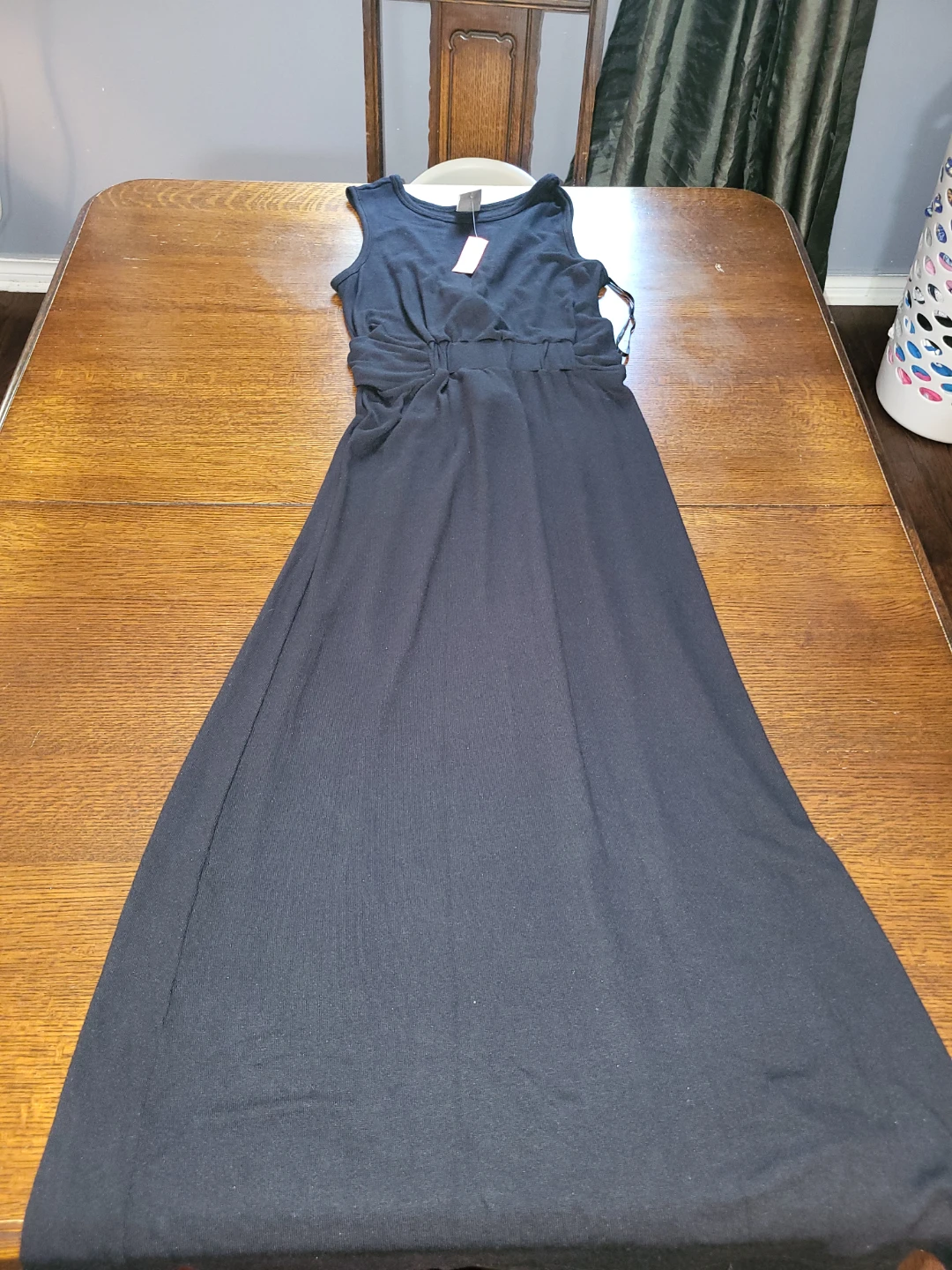 Joe Fresh Black Sleeveless Maxi Dress