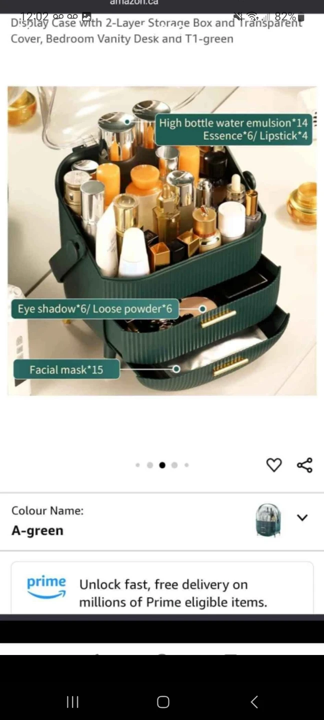 A-green 2-Layer Storage Box with Transparent Cover - photo 4