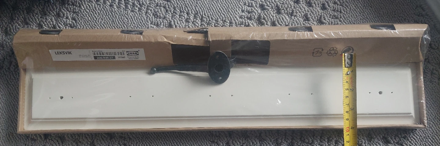 IKEA LEKSVIK White Coat Rack Shelf - New - photo 2