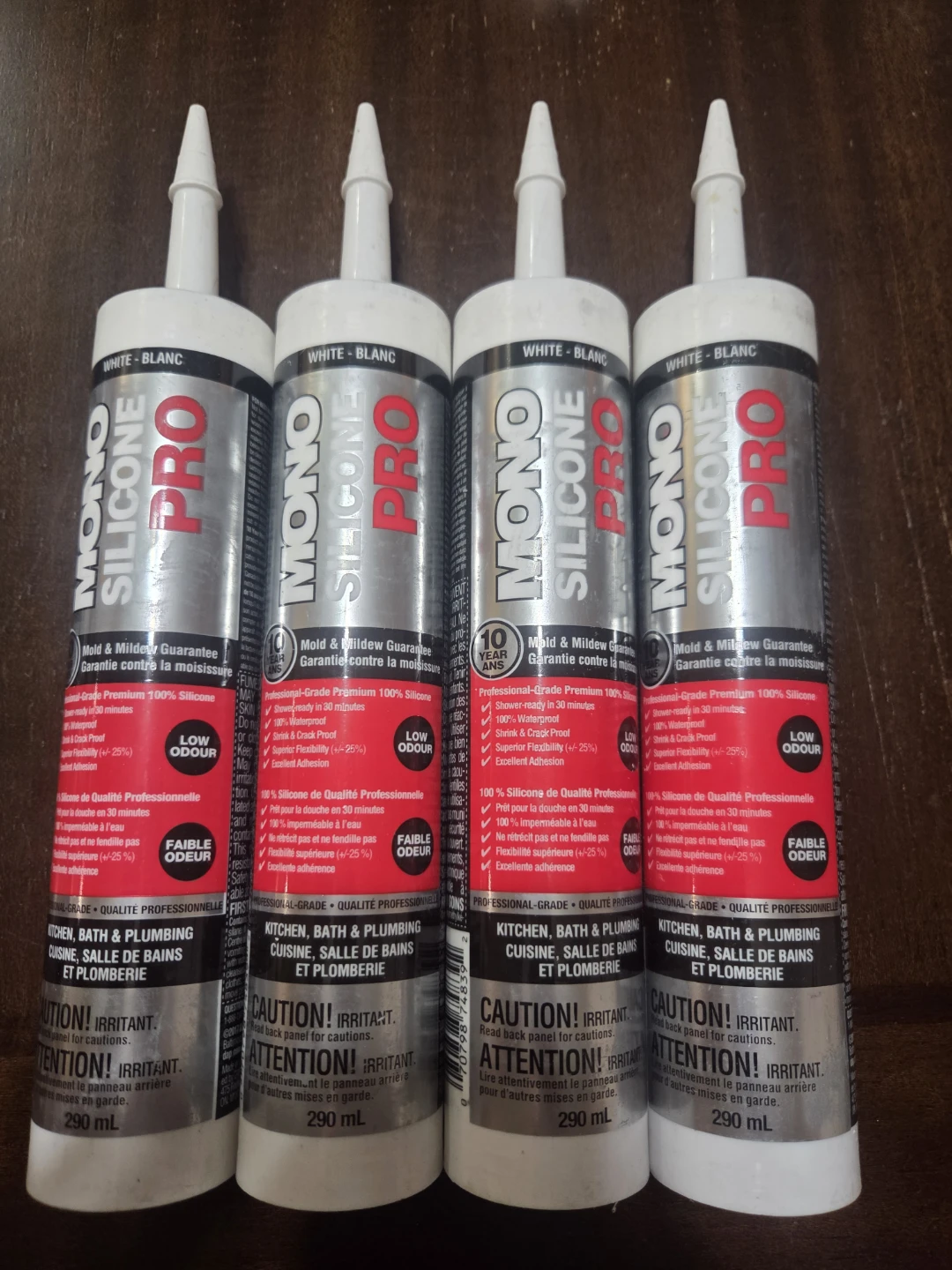 MONO Silicone Pro Premium Sealant Kitchen & Bath White 290 mL