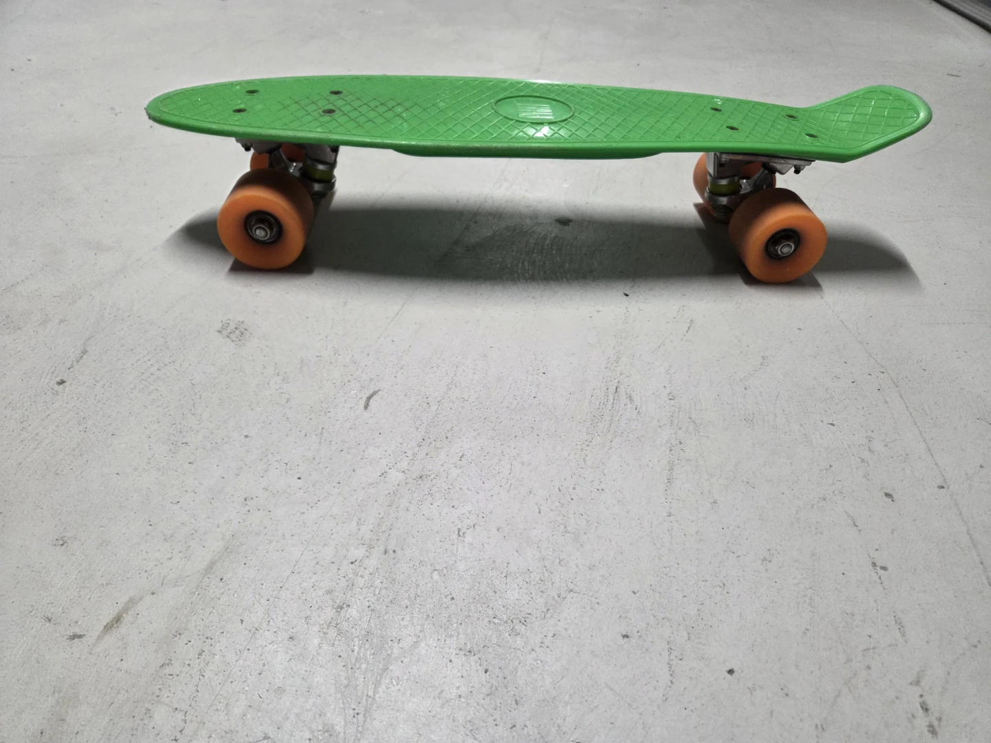 Green Skateboard with Orange Wheels - photo 2