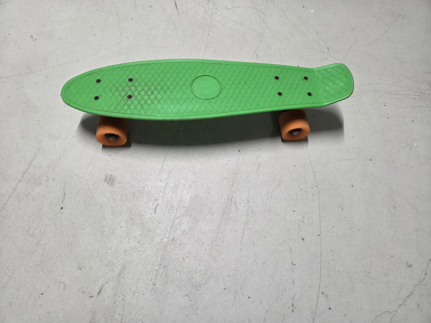 Green Skateboard with Orange Wheels - photo 4