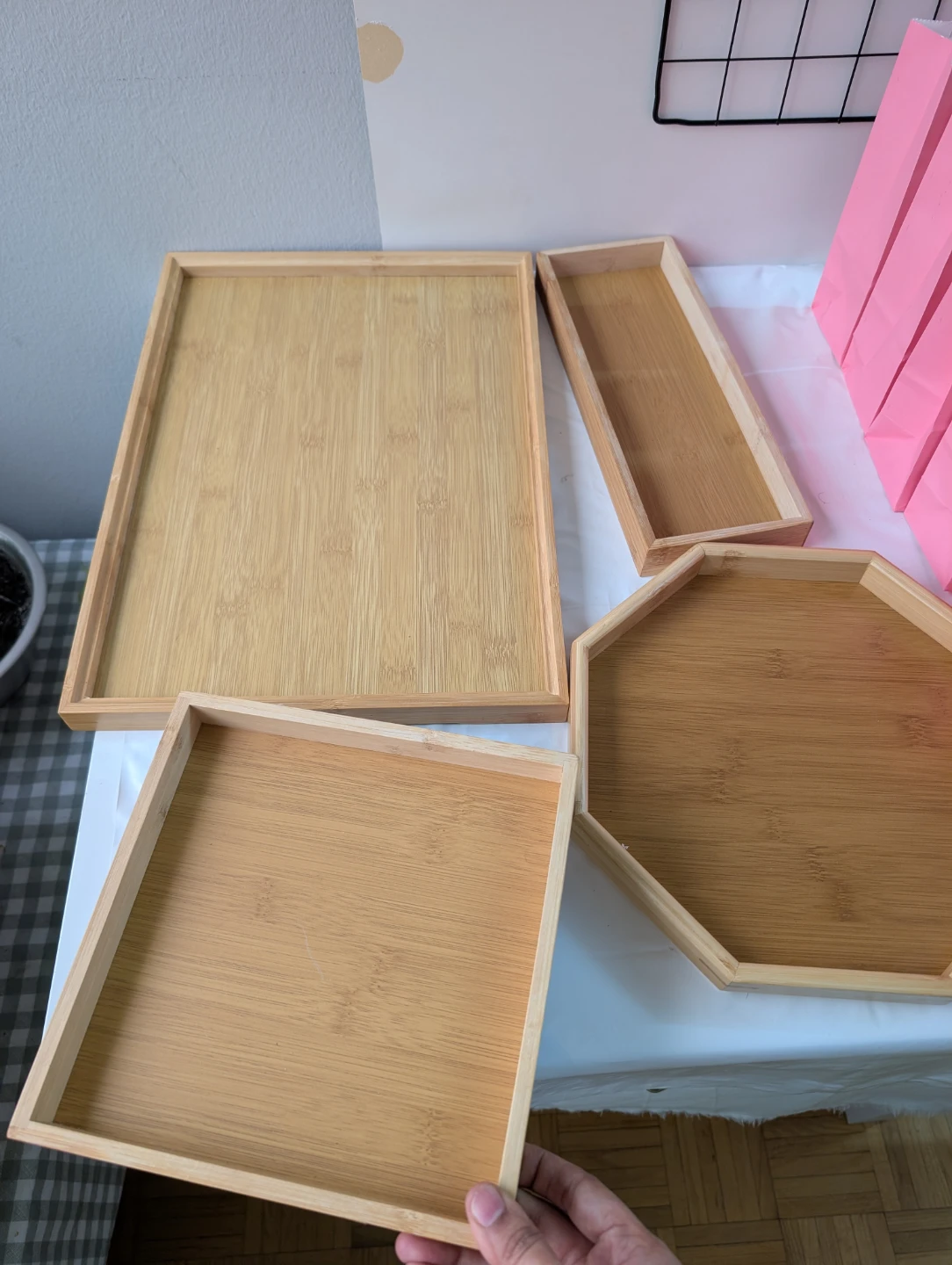 Set of 4 Bamboo Trays - photo 2