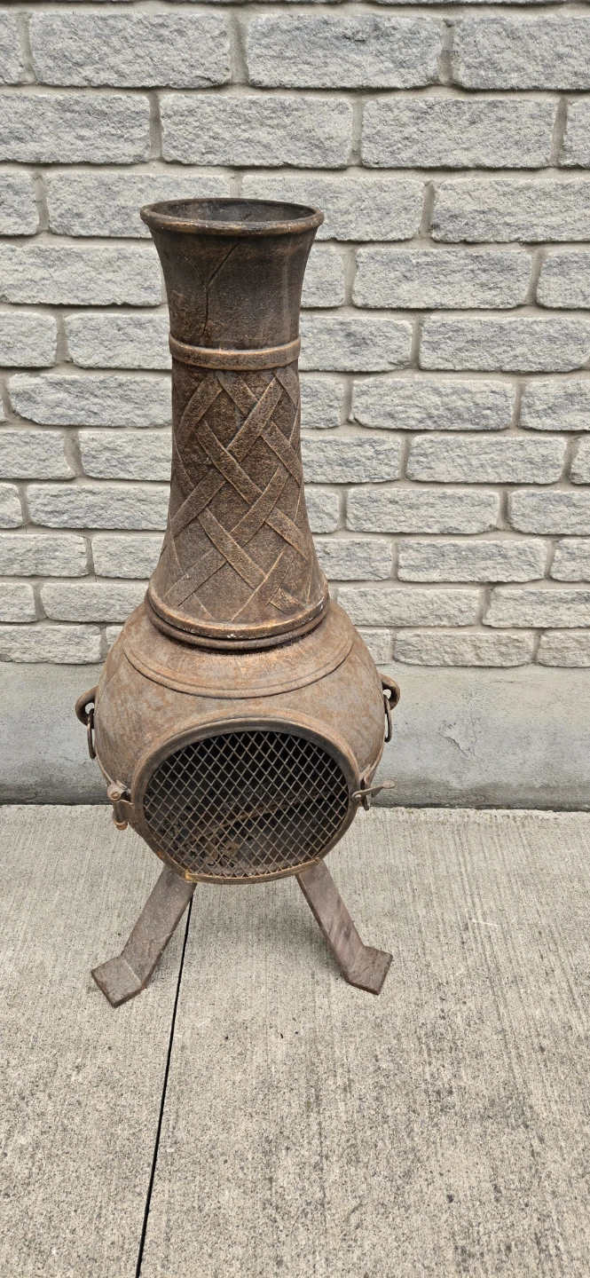 Vintage Chiminea Outdoor Fireplace