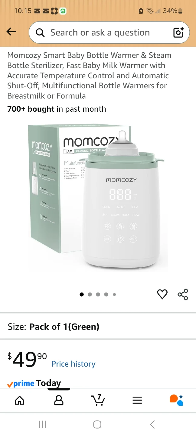 Momcozy Classic Bottle Warmer & Steam Sterilizer