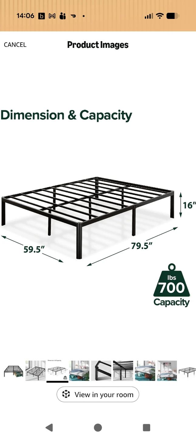Metal Bed Frame Queen Size