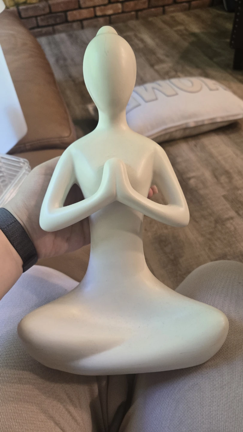 White Abstract Yoga Figurine - photo 2