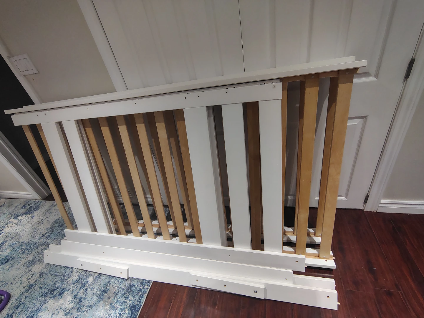 White Wooden Bunk Bed Frame - photo 3
