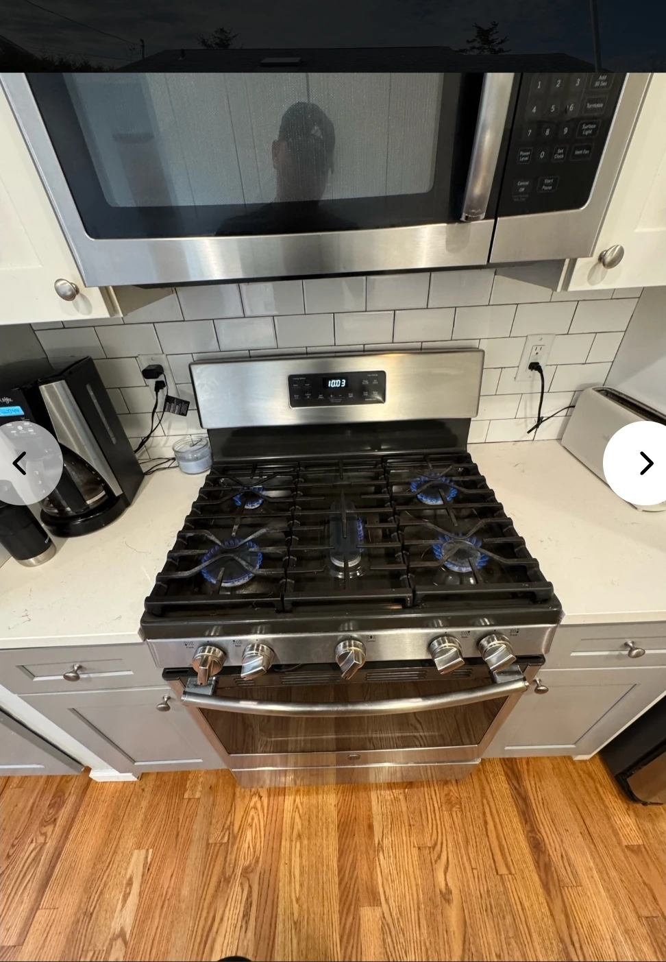 Stainless Steel Gas Range Stove GE like new