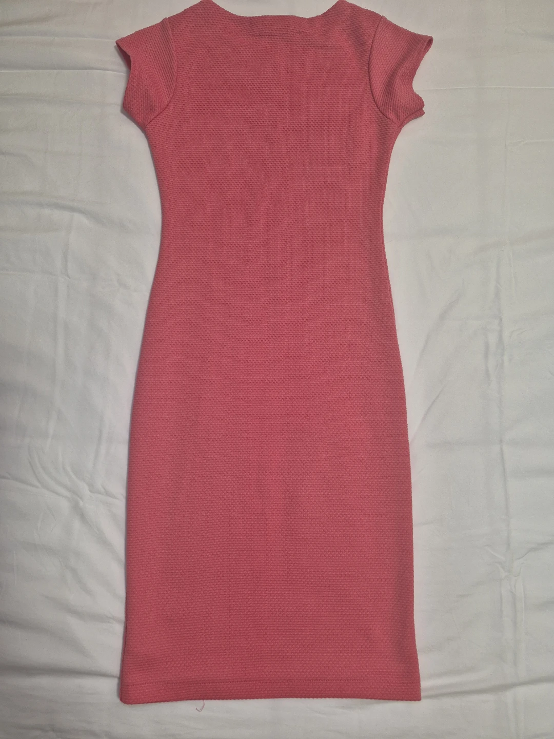 Coral Textured Fit & Flare Dress - photo 2
