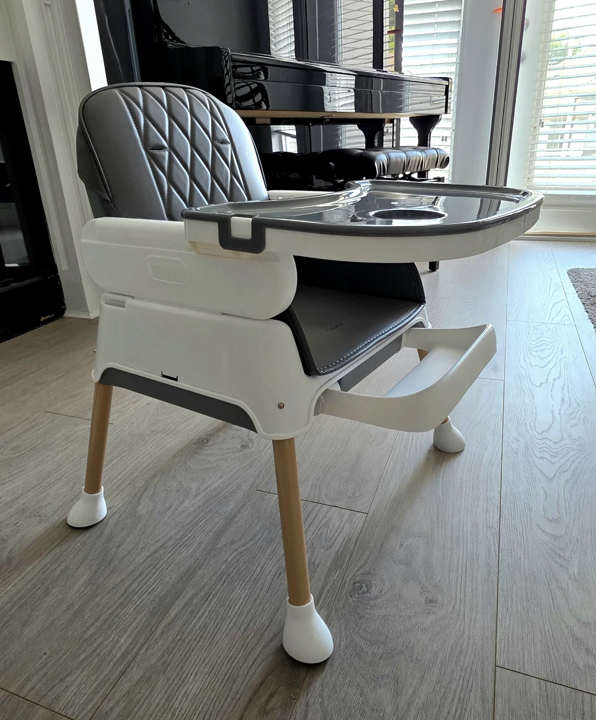 Grey High Chair with Tray