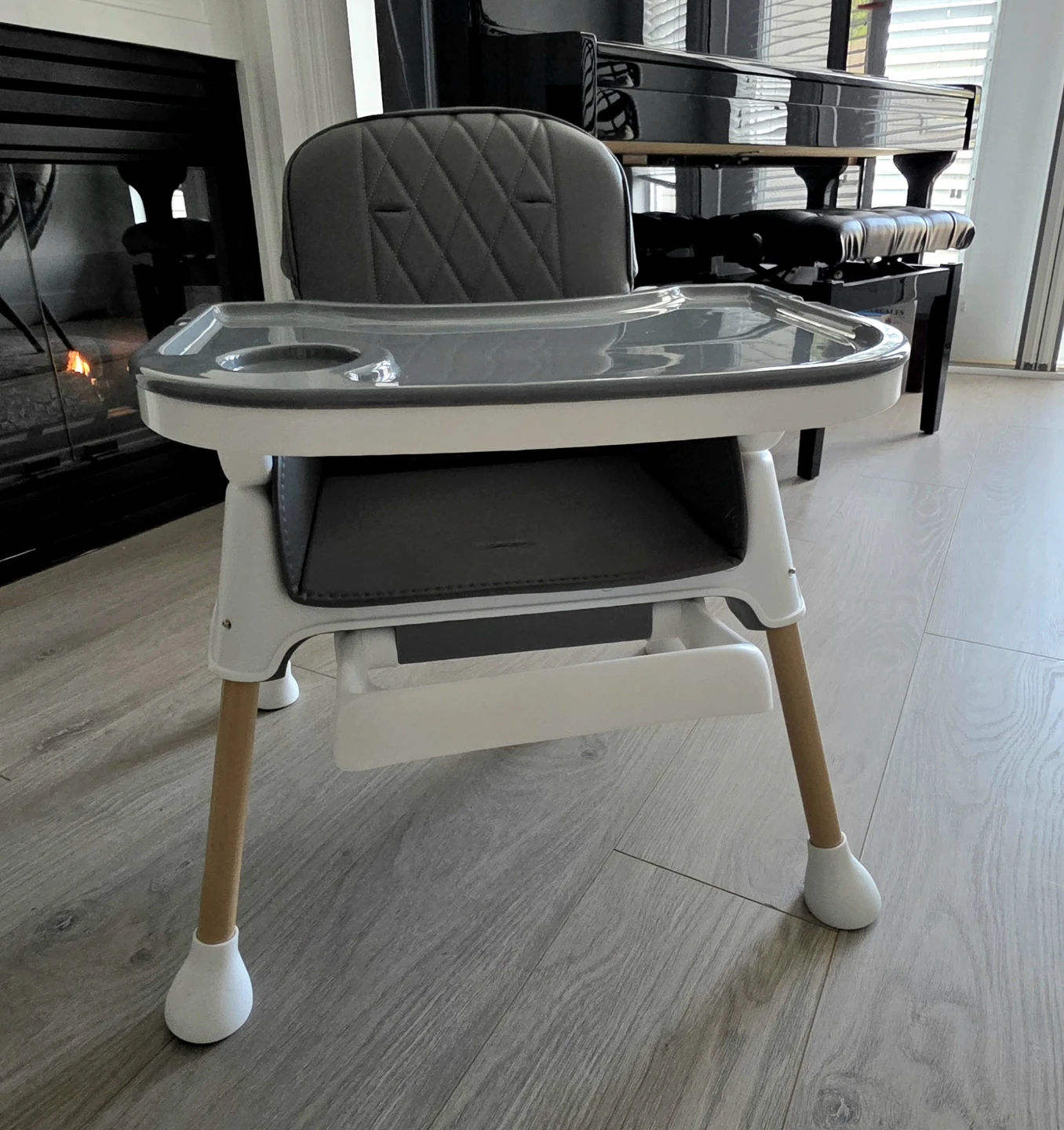 Grey High Chair with Tray - photo 2