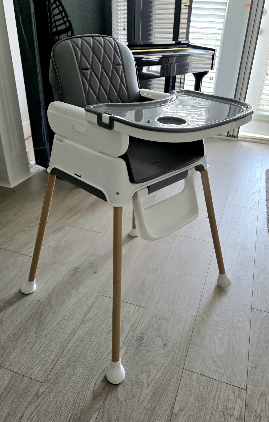 Grey High Chair with Tray - photo 3