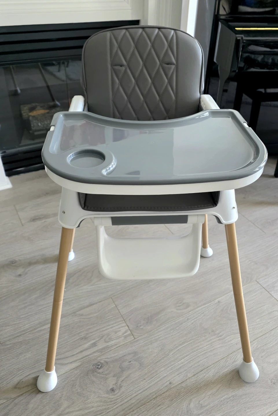Grey High Chair with Tray - photo 4