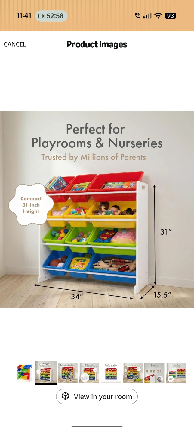 Children's Toy Organizer Shelf with Bins - photo 3
