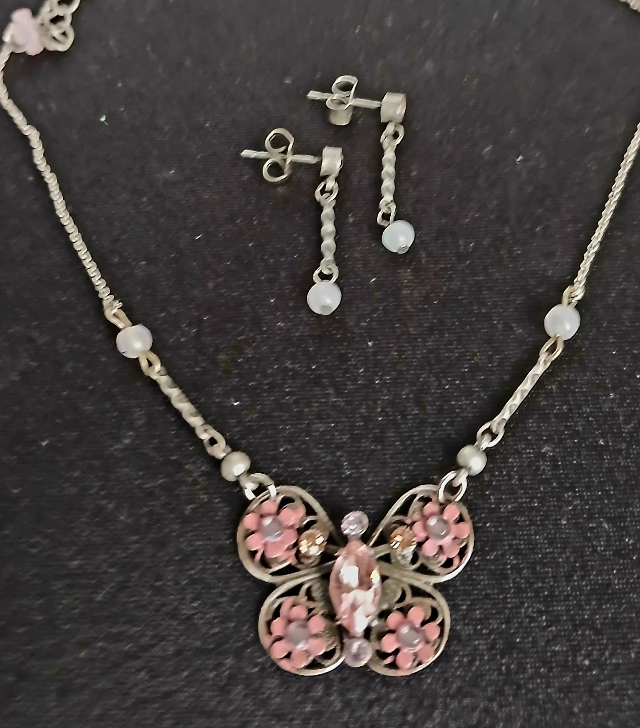 Butterfly Necklace and Earring Set