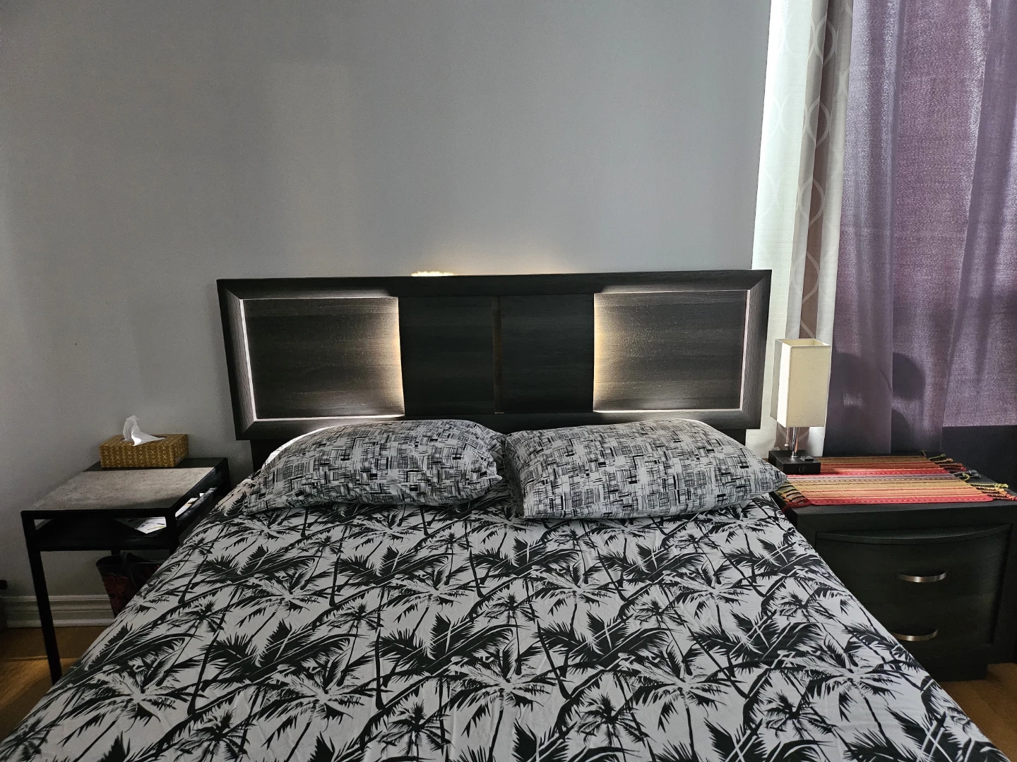 4-Piece Dark Grey Wood Bedroom Set - photo 4