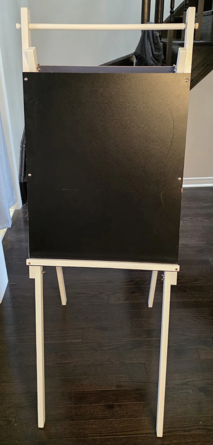 Black and White Board w Paper Rolling