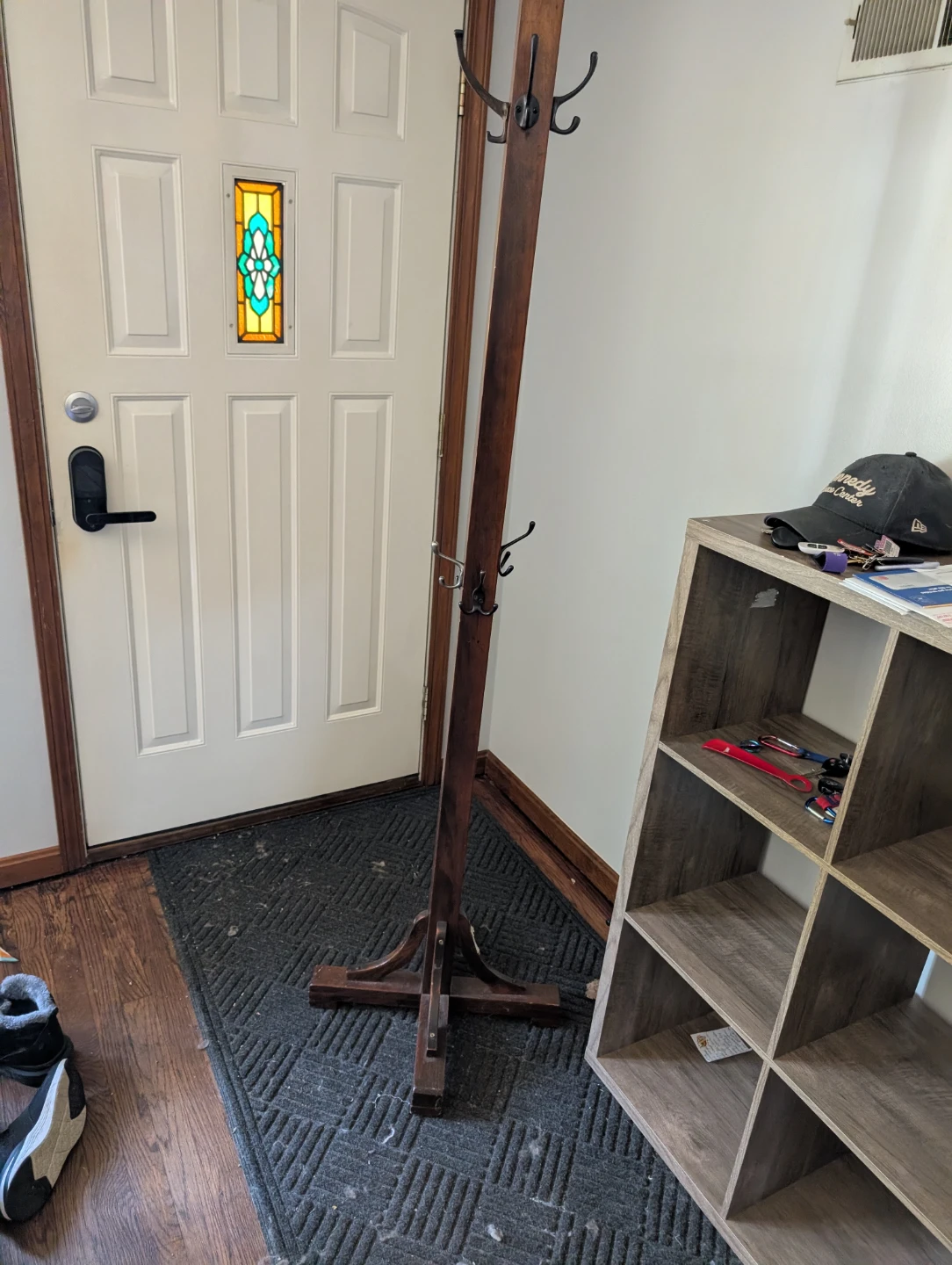 Wooden Hall Tree Coat Rack