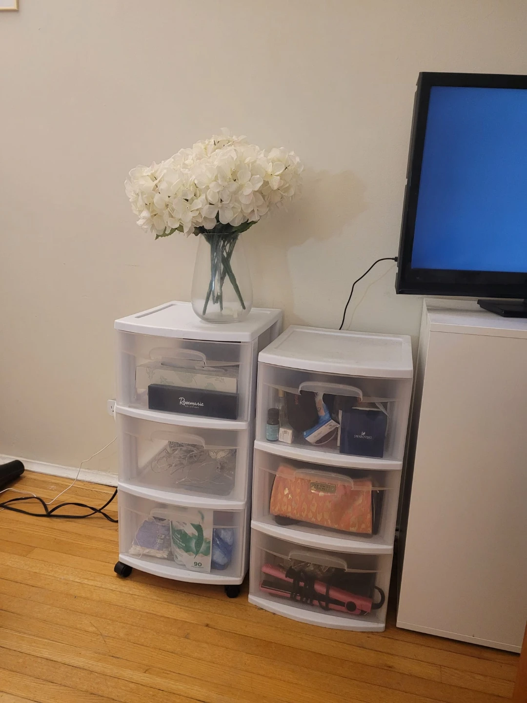 Stackable 3-Drawer Plastic Storage Organizer
