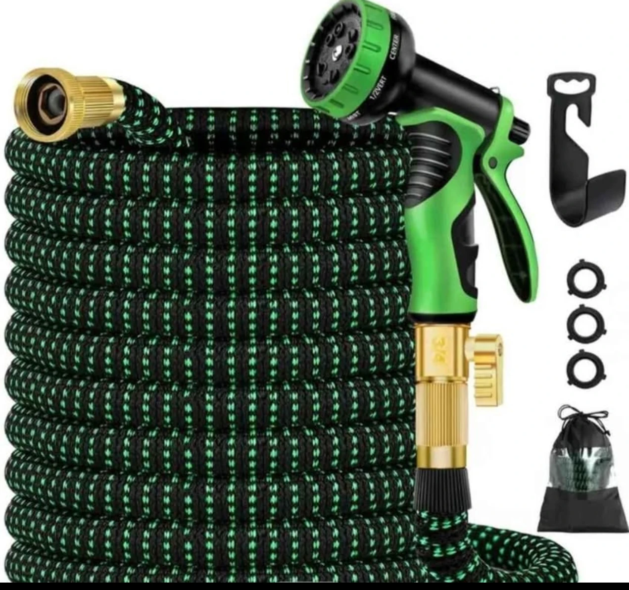 100ft Expandable Garden Hose with Spray Nozzle