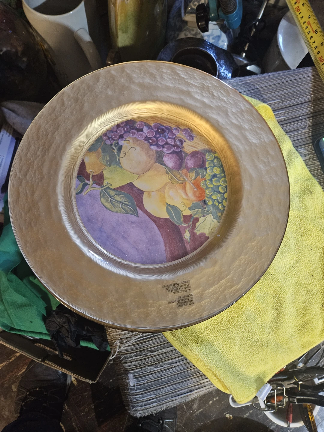 Decorative Plate with Fruit Design - photo 2