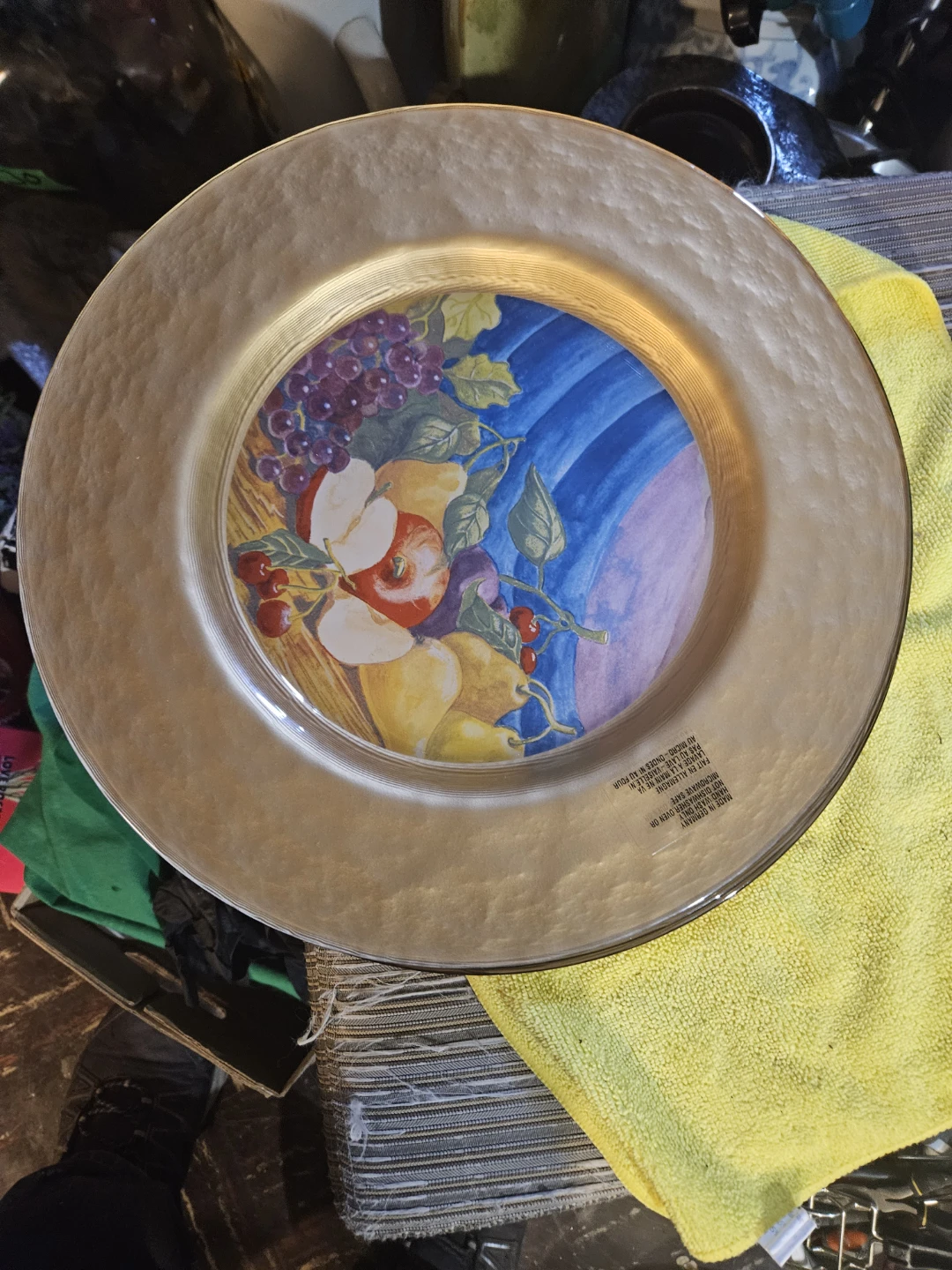 Decorative Plate with Fruit Design - photo 3