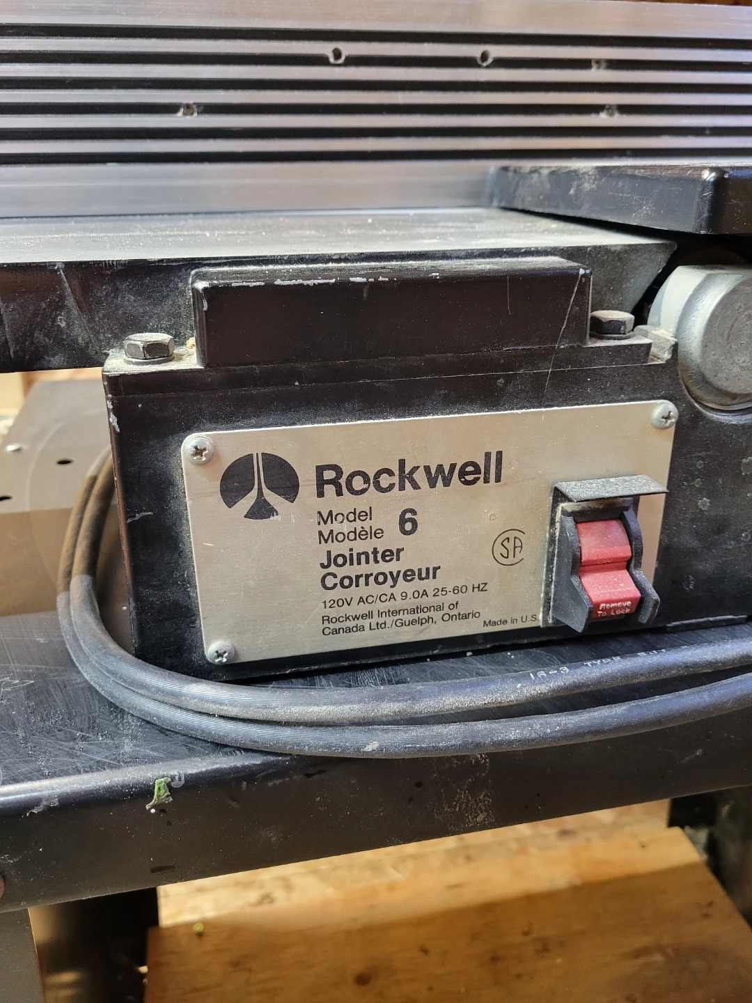 Rockwell Model 6 Jointer - photo 3