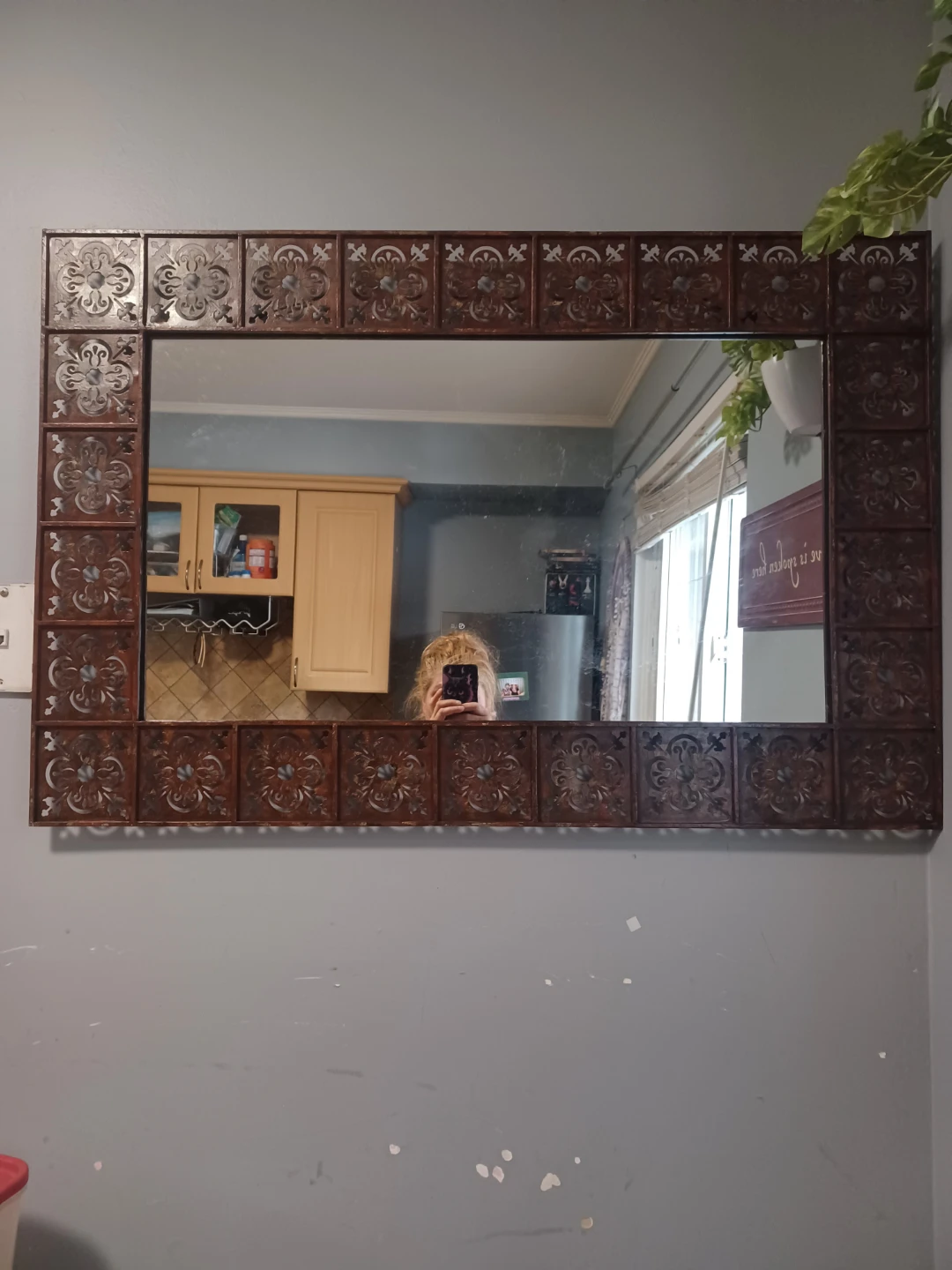 Decorative Tin Tile Mirror