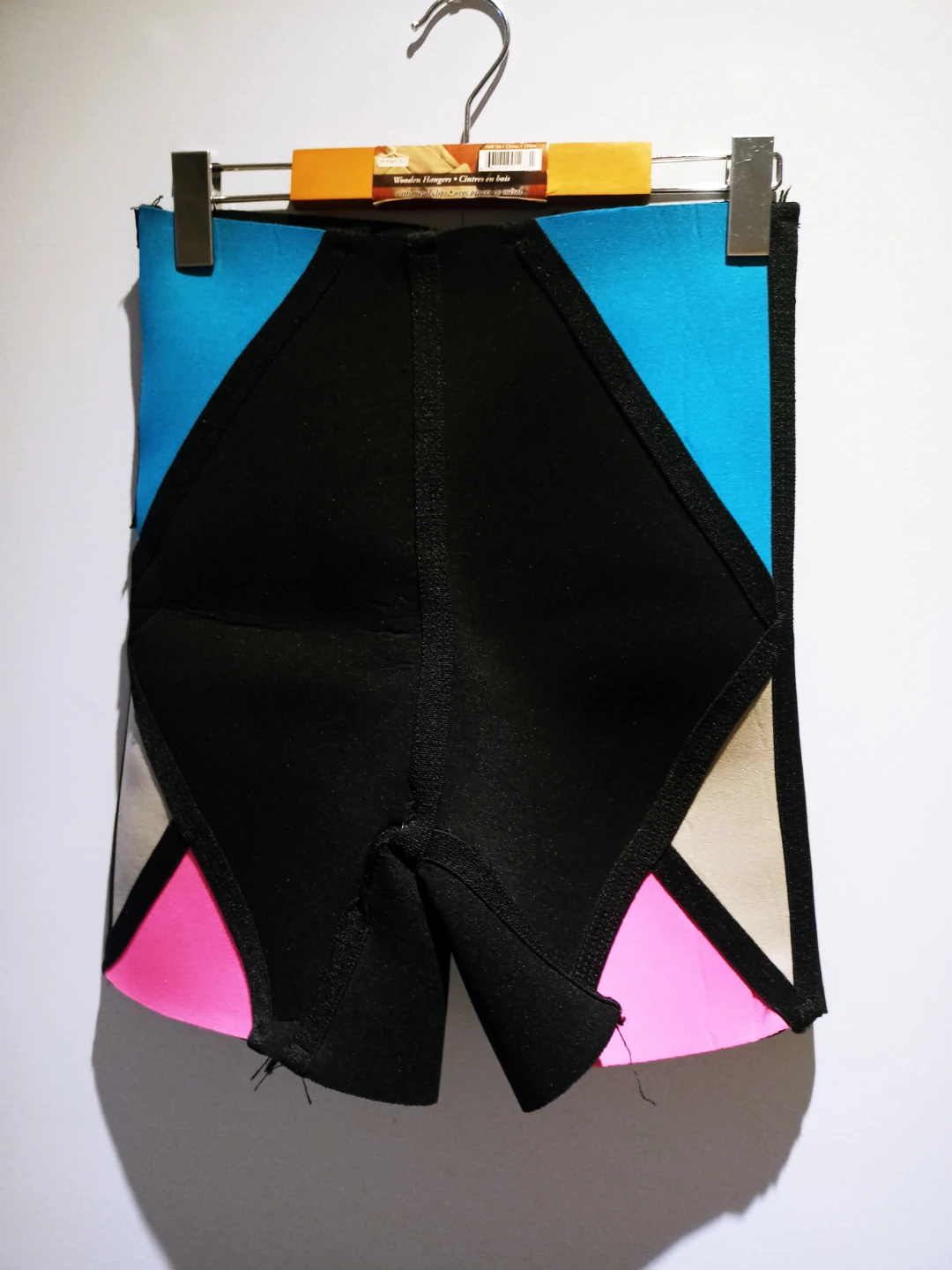 Black Athletic Shorts with Geometric Design