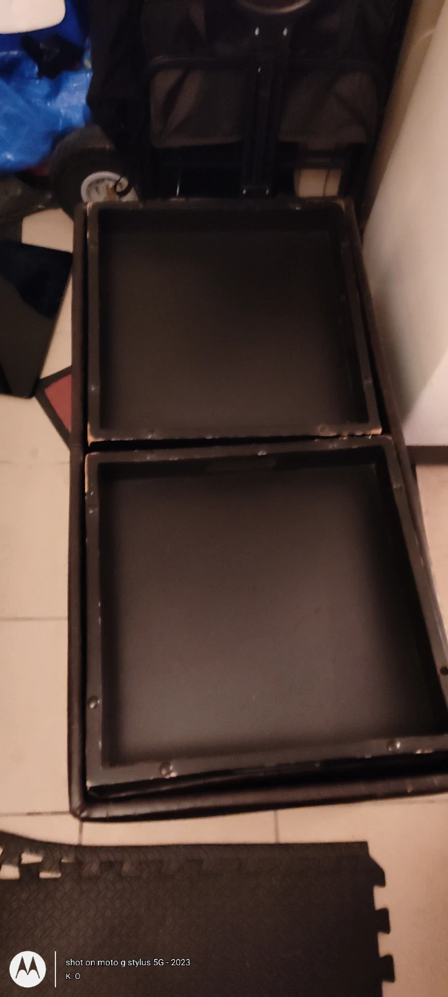 FREE Black Storage Ottoman Bench – Dual Flip-Top Trays (As-Is) - photo 3