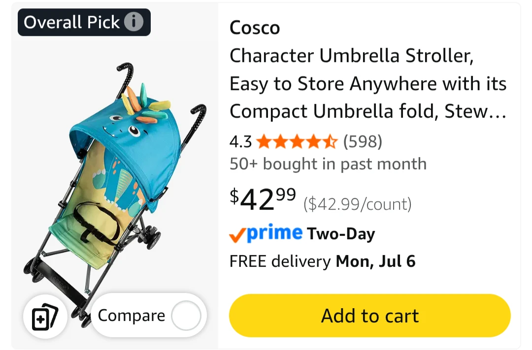 Cosco Character Umbrella Stroller - photo 2