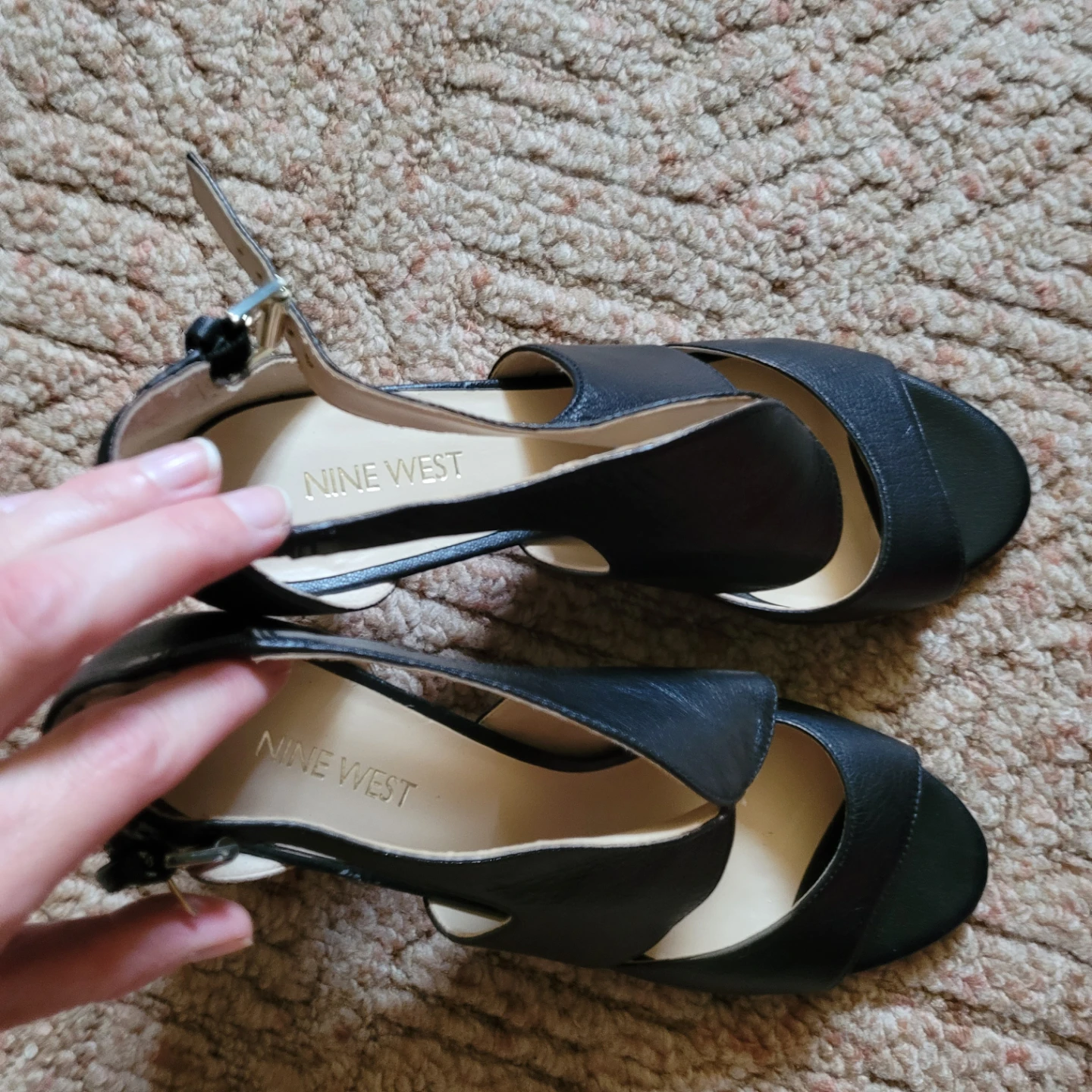Nine West Black Heels Size 8M - photo 2