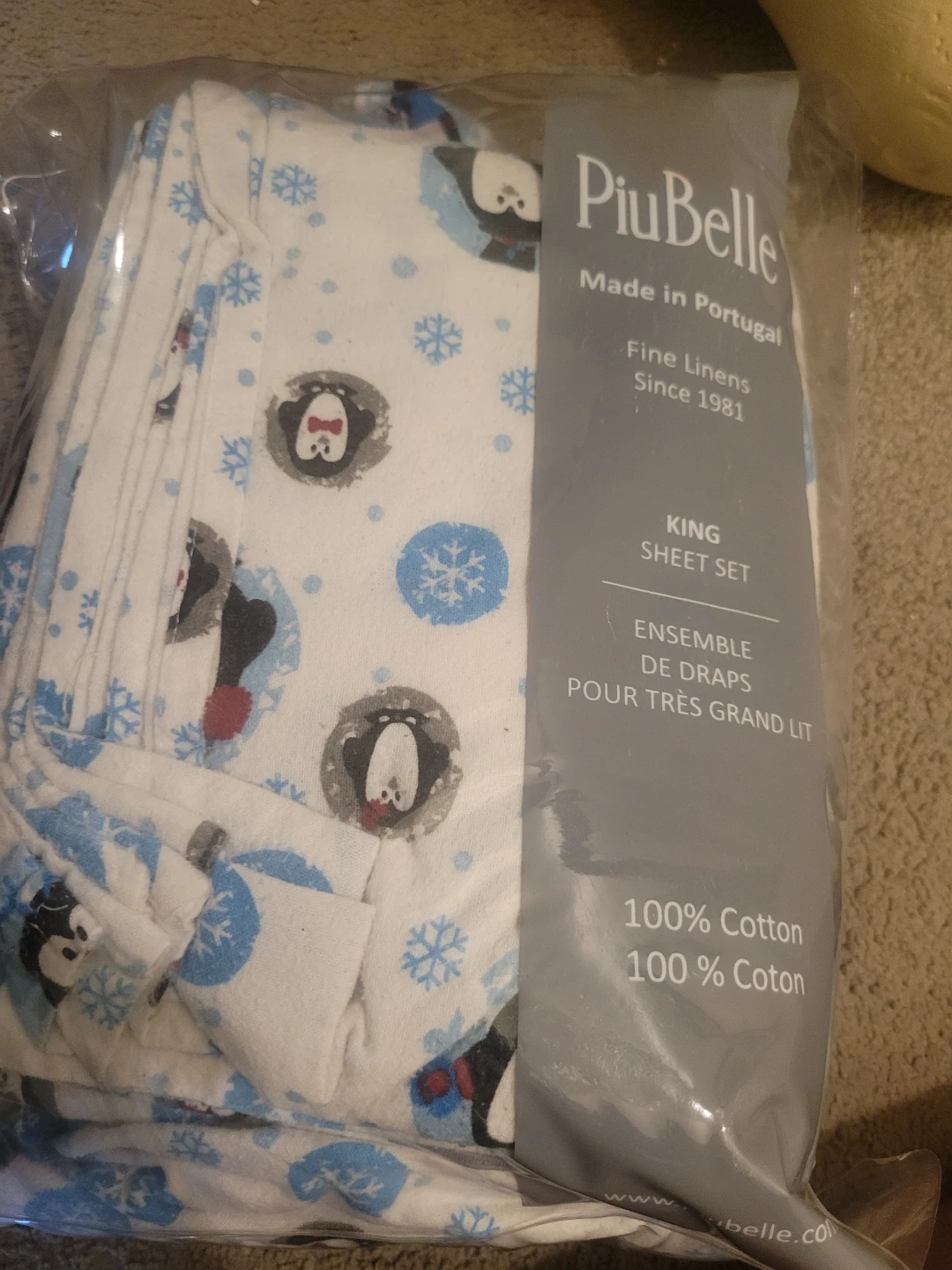 PiuBelle King Sheet Set - Penguin Print