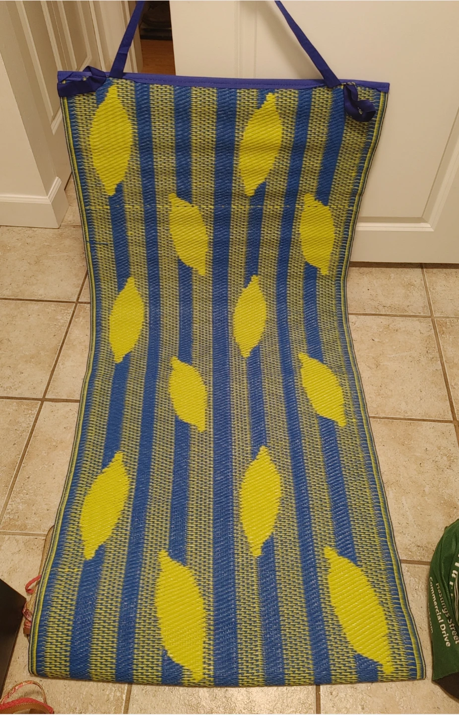 Blue and Yellow Striped Multi Use  Mat  New