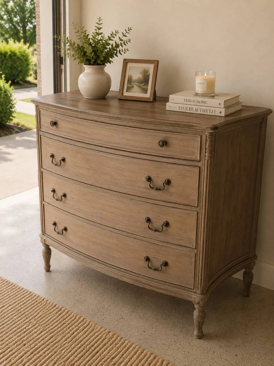 Curved 4-Drawer Dresser