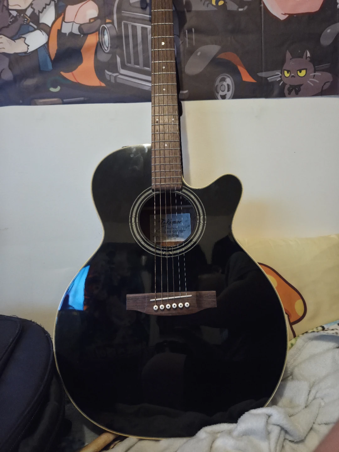 Takamine ED51C-BL Electric Acoustic Guitar + bag + accessories