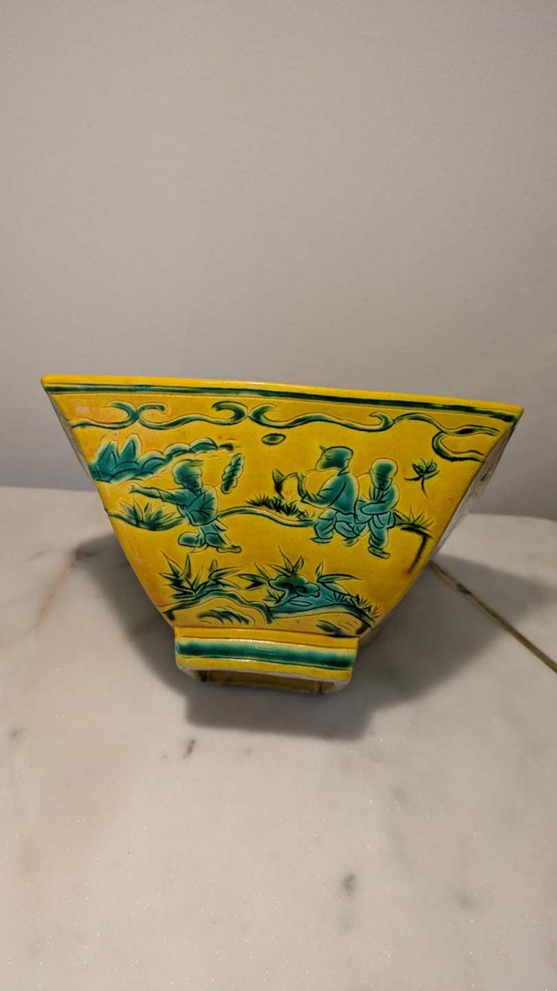 Chinese Yellow & Green Scholar’s Bowl - photo 3
