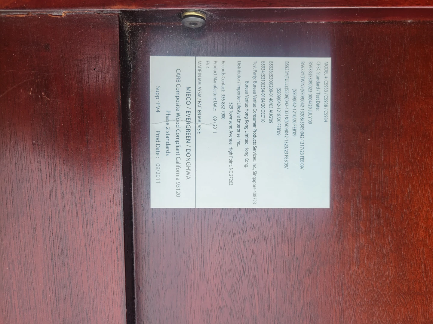 Queen Wooden Sleigh Bed Frame and Box - photo 5